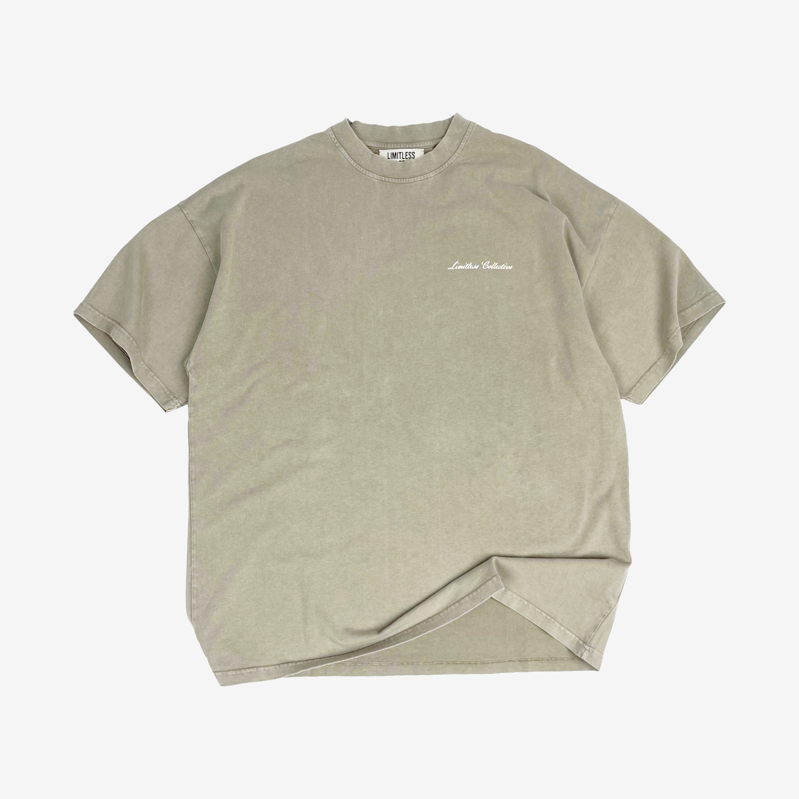 Script oversized tee - Faded Khaki