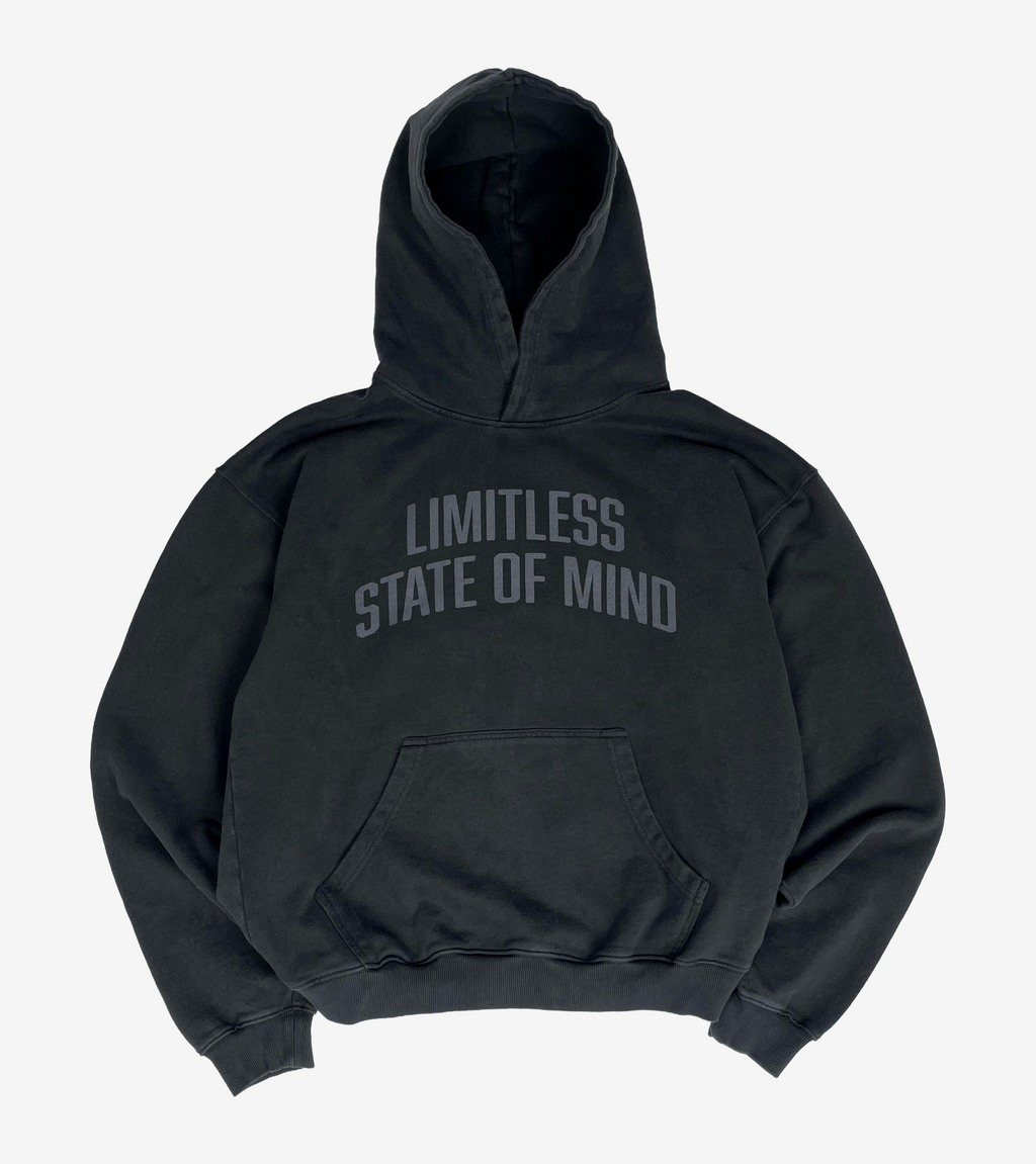 State of mind oversized hoodie - Faded Black