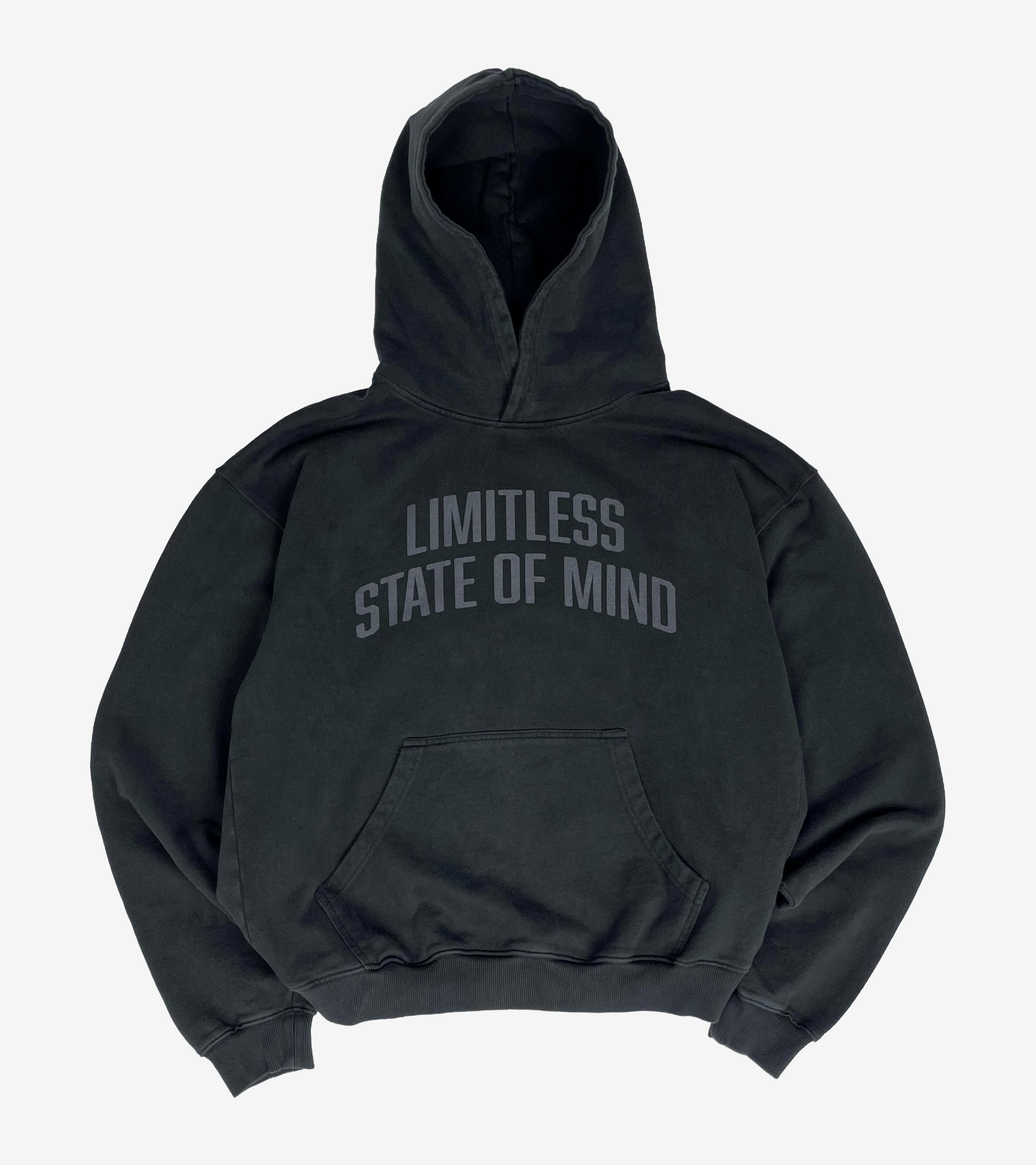 State of mind oversized hoodie - Faded Black