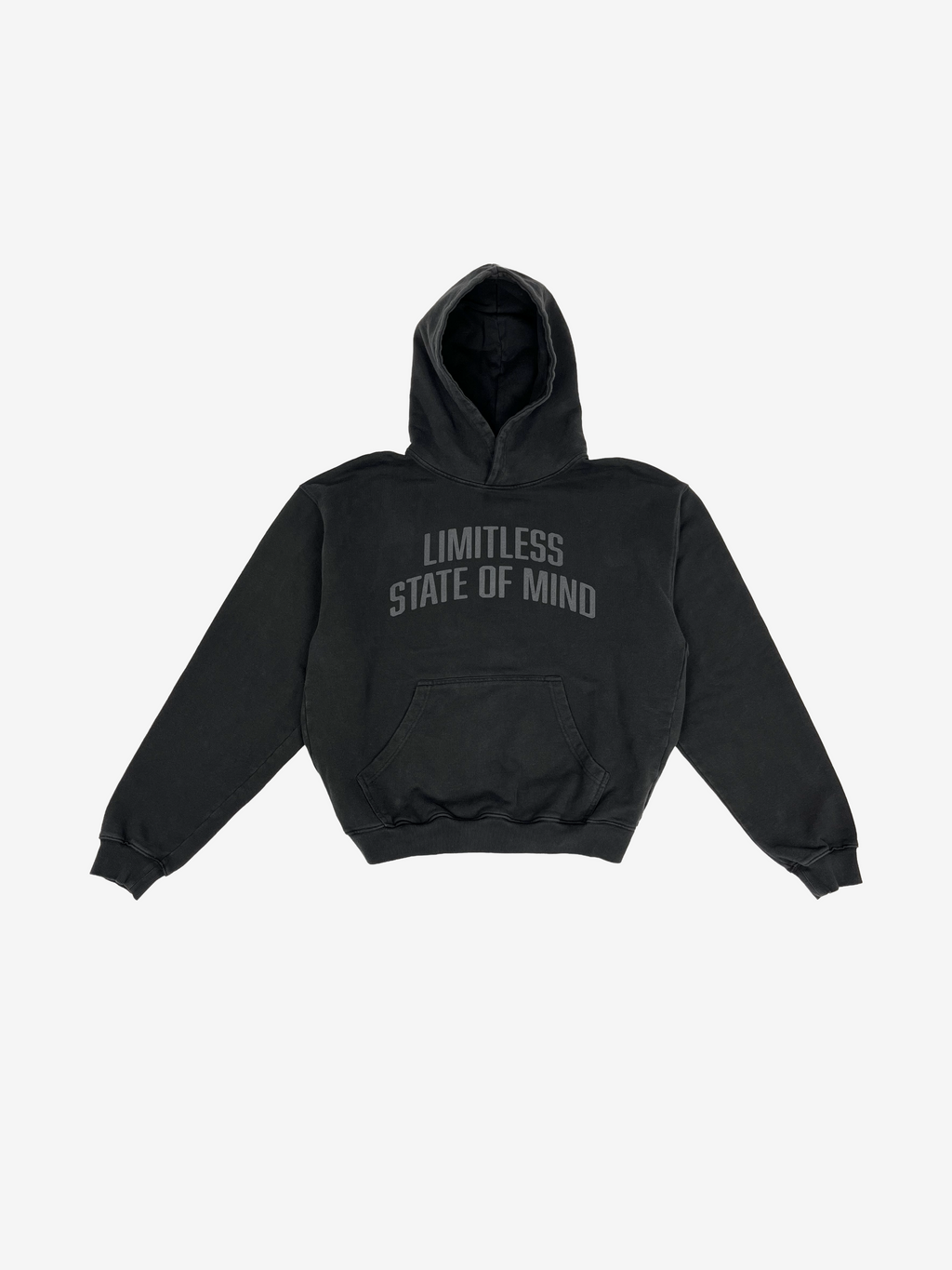State of mind oversized hoodie - Faded Black